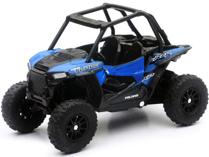 1:18 Scale New Ray Polaris RZR XP Turbo DOHC Mini ATV Diecast Model – Blue & Black